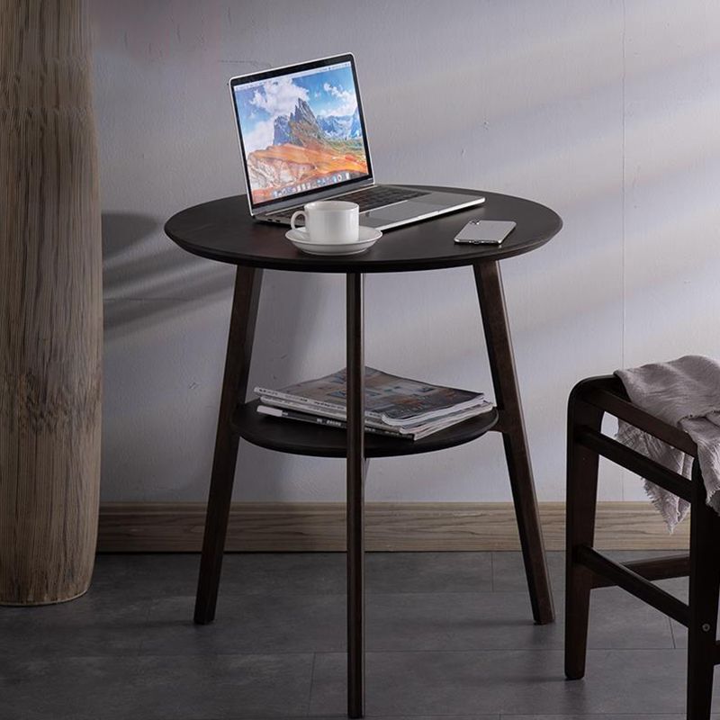 Tavolino contemporaneo a 3 gambe con tavolino a doppio livello