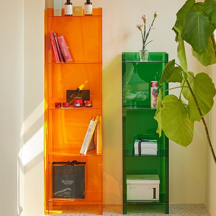 Glam Vertical Closed Back Standard Bookshelf Acrylic Bookshelf for Home Clearhalo 'Bookcases' 'furn' 'furn_bookcases' 'Furniture' 'furniture_bookcases' 'kitchen' 'kitchen_bookcases' 'Living Room Furniture' 'Office Furniture' 1200x1200_e42aca7f-28a9-493f-8790-1233aa47f71e
