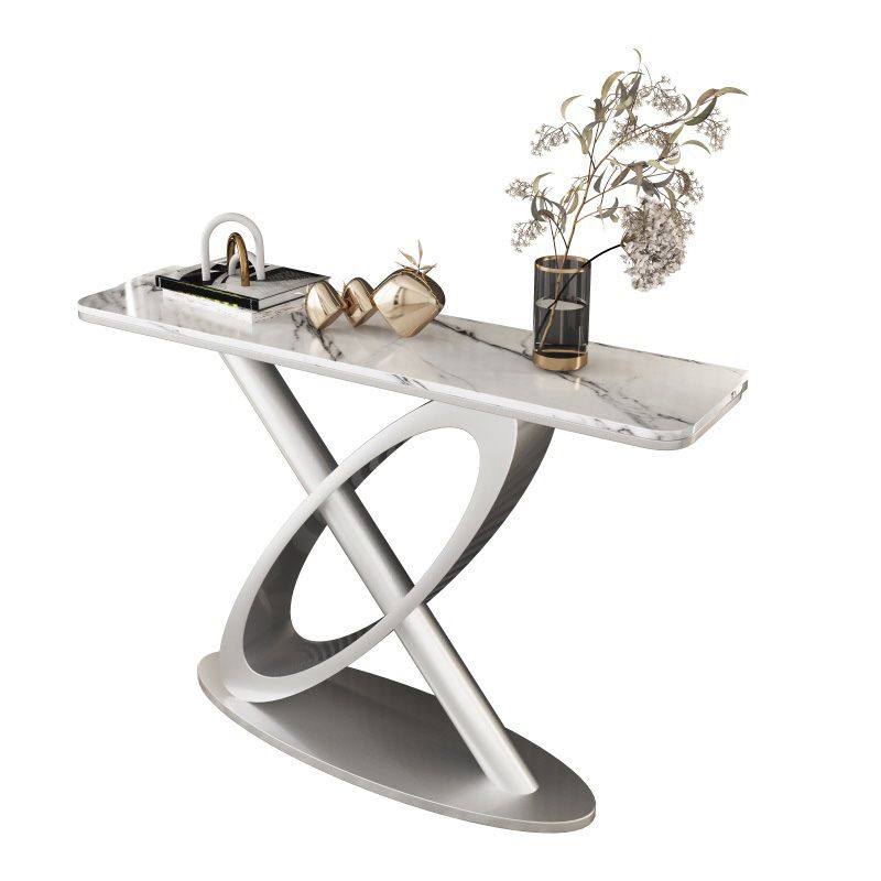 Console in ardesia glam Tabella 11,8 "W Half Moon Reshent Console