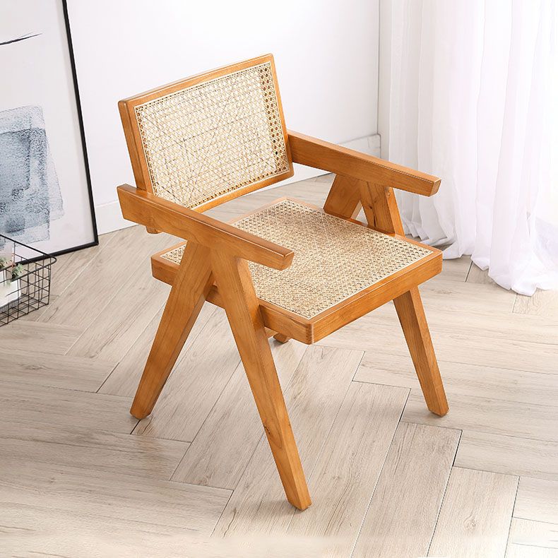 Contemporary Style Dining Chair Kitchen Wood Arm Single Chair for Home Clearhalo ' kitchen&dining_furn' 'Dining Chairs' 'Dining Tables & Seating' 'dining_chair' 'furn' 'furn_dining_chair' 'Furniture' 'furniture_dining_chair' 'Kitchen & Dining Furniture' 'kitchen' 1200x1200_e42ca925-fed8-4e75-960b-a2b233b74985