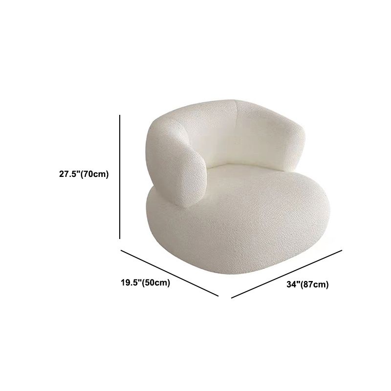 Contemporary Tight Back Sofa Couch Curved Settee Couch in White