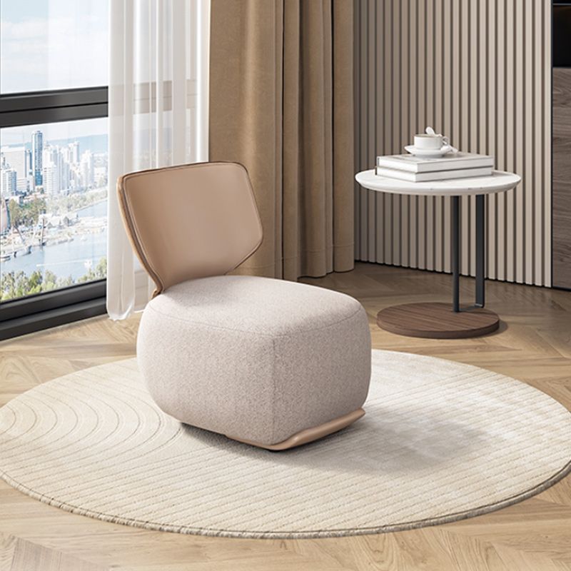 Mid-Century Modern Fixed Back Armless Fabric Solid Color Parsons Chair Clearhalo 'Accent Chairs' 'accent_chairs' 'Chairs & Seating' 'furn' 'furn_accent_chairs' 'Furniture' 'Living Room Furniture' 1200x1200_e42e0c6a-1266-4d47-8e75-81d11a9d5a41