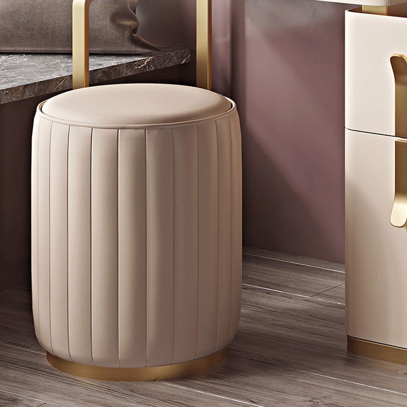 Glambraun Glass Top Waschtisch 25,6 "W 3 Schubladen Schminktisch mit Spiegel & Stuhl