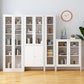 Metal Bookshelf Scandinavian Style Bookcase with Door for Office Home Clearhalo 'Bookcases' 'furn' 'furn_bookcases' 'Furniture' 'furniture_bookcases' 'Office Furniture' 1200x1200_e42f9673-30dc-40a3-aaaa-49e9a309d154