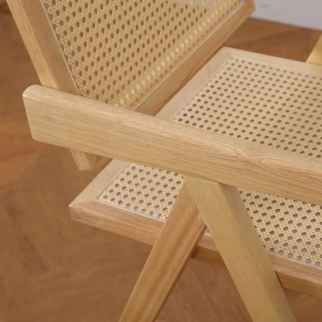 Contemporary Dining Arm Chair Matte Finish Solid Wood Open Back Chair Clearhalo ' kitchen&dining_furn' 'Dining Chairs' 'Dining Tables & Seating' 'dining_chair' 'furn' 'furn_dining_chair' 'Furniture' 'furniture_dining_chair' 'Kitchen & Dining Furniture' 'kitchen' 1200x1200_e43175d5-f871-4f08-b272-fe058a91893d