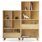 Contemporary Style Wooden Bookcase Vertical Closed Back Bookshelf