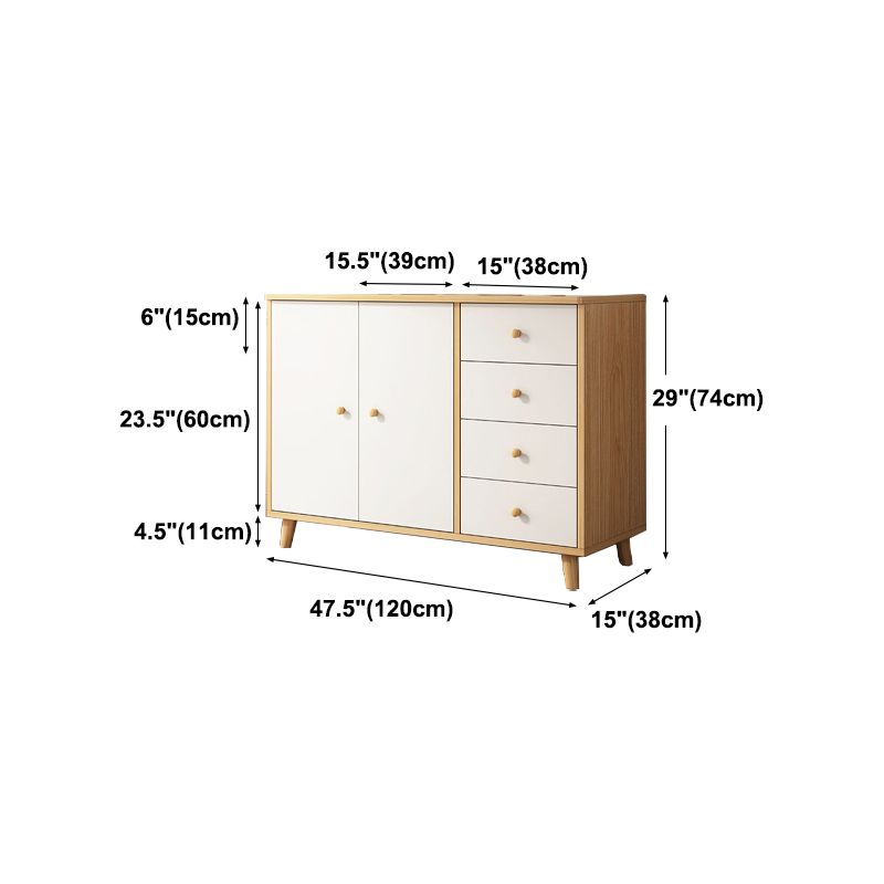 Sideboard in legno ingegnerizzato moderno semplice tavolo a buffet beige con cassetto per sala da pranzo