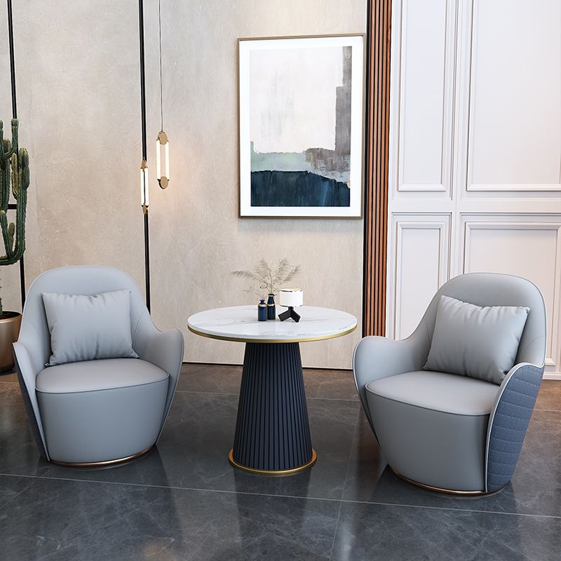 Sedia a braccio in pelle finta 27.55 "Codice di braccia svasata compresa la sedia