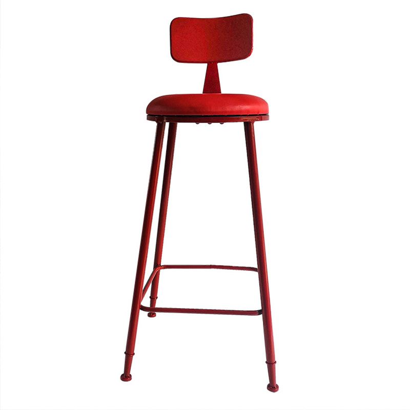 Industrial Dessert Shop Low Back Stool Matte Finish Upholstered Bar Stools Clearhalo 'Bar Furniture' 'Bar Stools' 'bar_stools' 'furn' 'furn_bar_stools' 'Furniture' 'furniture_bar_stools' 'Kitchen & Dining Furniture' 1200x1200_e4354587-16e0-4aaf-82ef-746afcdb8efe