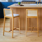 Solid Wood Counter Height Stools Armless Modern Bar and Counter Stool