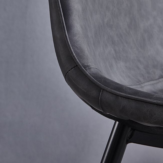 Modern Style Faux Leather Chairs Solid Back Dining Armless Chair for Home Use Clearhalo ' kitchen&dining_furn' 'Dining Chairs' 'Dining Tables & Seating' 'dining_chair' 'furn' 'furn_dining_chair' 'Furniture' 'furniture_dining_chair' 'Kitchen & Dining Furniture' 'kitchen' 1200x1200_e43739d1-0de1-48bb-afb8-a92d2ee1218f