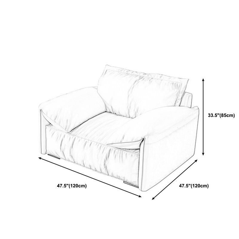 Living Room Faux Leather Pillow Top Arm Standard Contemporary Beige Sofa Clearhalo 'furn' 'furn_sofas' 'Furniture' 'furniture_sofas' 'kitchen' 'kitchen_sofas' 'Living Room Furniture' 'Sofa' 'sofas' 1200x1200_e437ae1b-15f7-4896-8e1d-279b31d8106d