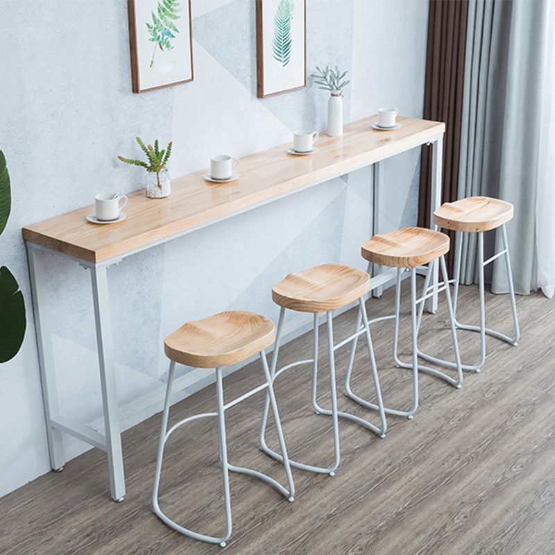 Contemporary Armless Bar Stools Wood Barstools with Footrest Clearhalo 'Bar Furniture' 'Bar Stools' 'bar_stools' 'furn' 'furn_bar_stools' 'Furniture' 'Kitchen & Dining Furniture' 1200x1200_e437cdf5-8640-4587-9a45-7399366a6bfc