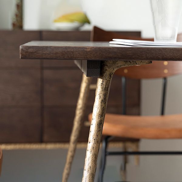 Industrial Rectangle 4-foot Home Furniture Solid Wood Dining Table for Home Clearhalo ' dining_table' 'Dining Tables & Seating' 'Dining Tables' 'furn' 'furn_dining_table' 'Furniture' 'furniture_dining_table' 'Kitchen & Dining Furniture' 'kitchen&dining_furn' 'kitchen' 'kitchen_dining_table' 1200x1200_e437ec9f-9a49-4d9c-8faf-f233f1f79281