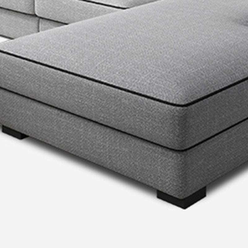 Almacenamiento de cuero por falso secciones con brazo superior de almohada para 4 personas