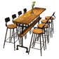 Industrial Style Pub Dining Set 1/2/9 Pcs Rectangular Solid Wood Pub Set for Home