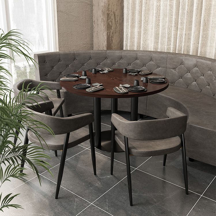 Industrial Wooden Dinner Room Kitchen Table Brown Table with Black Frame for Dining Room Clearhalo ' dining_table' 'Dining Tables & Seating' 'Dining Tables' 'furn' 'furn_dining_table' 'Furniture' 'furniture_dining_table' 'Kitchen & Dining Furniture' 'kitchen&dining_furn' 'kitchen' 'kitchen_dining_table' 1200x1200_e43abf67-ca0a-4964-907b-75eed1393902