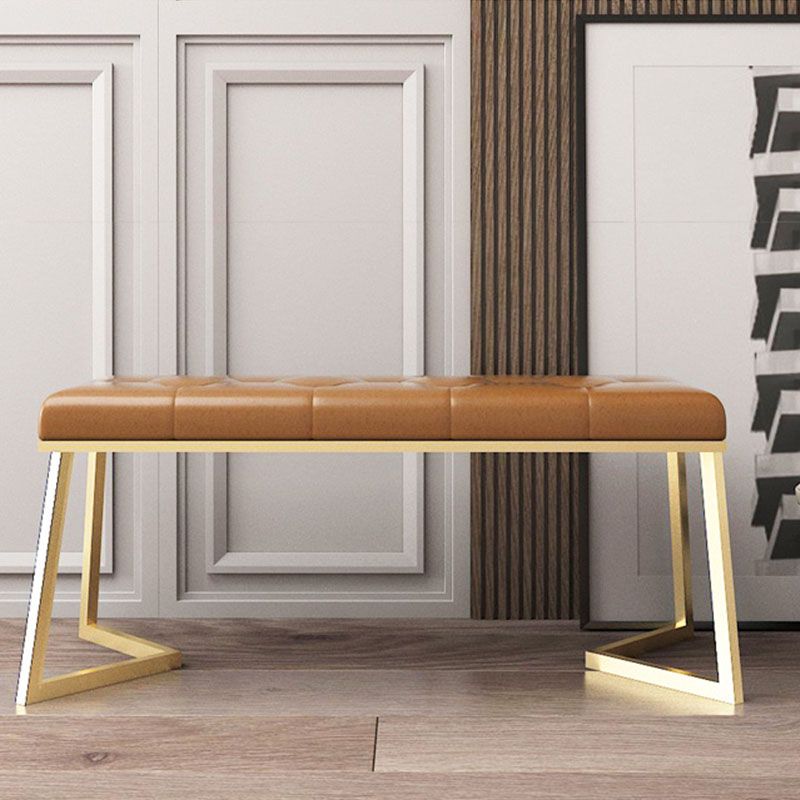 Mid-Century Modern Upholstered Bench Rectangle Bedroom Seating Bench with Legs Clearhalo 'Benches' 'Chairs & Seating' 'furn' 'furn_benches' 'Furniture' 'Living Room Furniture' 1200x1200_e43bb8d9-ed55-43ea-94e3-5c4a9333fc47