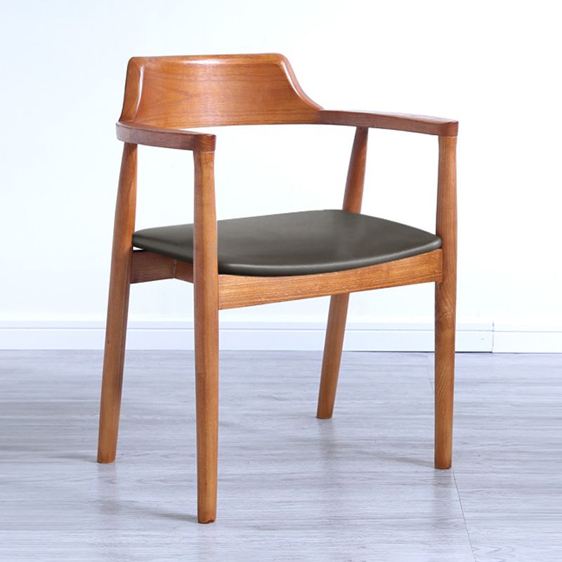 Contemporary Dining Chair 20'' Wide Open Arm Chair with 4 Wood Legs for Home Clearhalo ' kitchen&dining_furn' 'Dining Chairs' 'Dining Tables & Seating' 'dining_chair' 'furn' 'furn_dining_chair' 'Furniture' 'furniture_dining_chair' 'Kitchen & Dining Furniture' 'kitchen' 1200x1200_e43bedd2-954b-428a-8f04-123c9edd3700