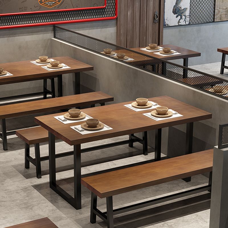 Brown Solid Wood Furniture with Chairs 1/2/3/5 Pcs Industrial Dinette Set Clearhalo 'Dining Room Sets' 'Dining Tables & Seating' 'dining_room_set' 'furn' 'furn_dining_room_set' 'Furniture' 'Kitchen & Dining Furniture' 1200x1200_e43d84f1-b606-4333-acec-124c7d147af9