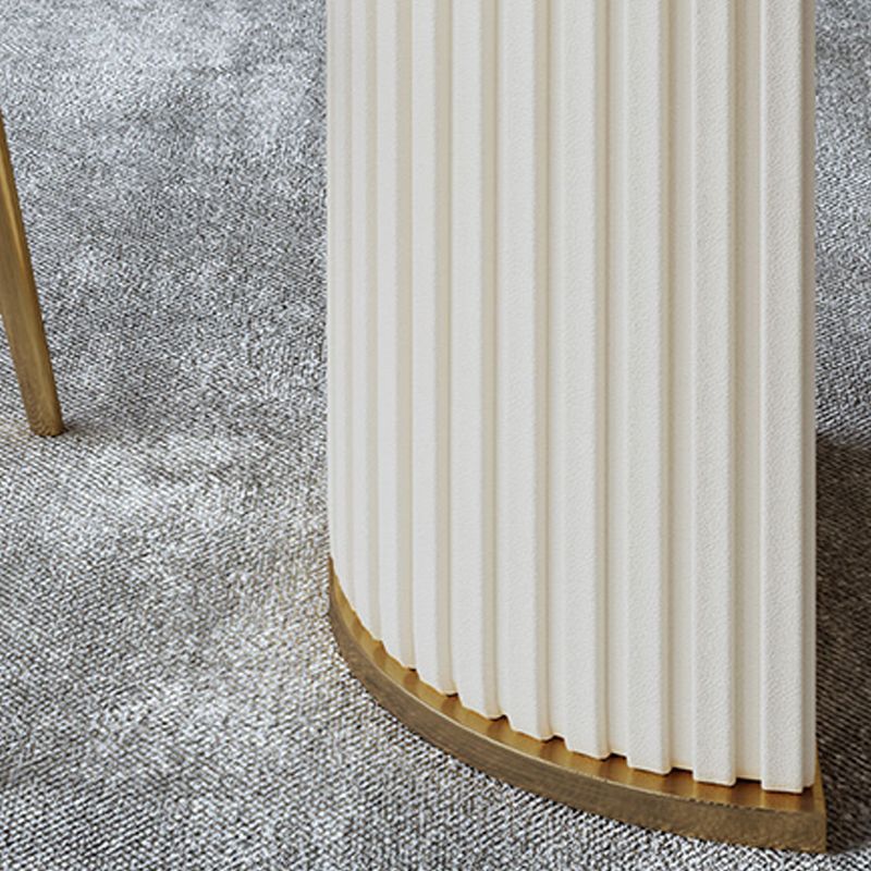 Table à ardoise et en métal Glam Style Simple Restaurant Table à manger ovale