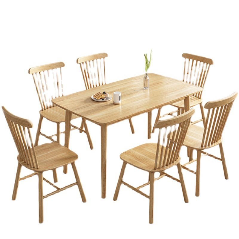1/2/5/7 Pieces Rectangle Modern Wood Furniture Standard Height Dining Table Set Clearhalo 'Dining Room Sets' 'Dining Tables & Seating' 'dining_room_set' 'furn' 'furn_dining_room_set' 'Furniture' 'furniture_dining_room_set' 'Kitchen & Dining Furniture' 'kitchen&dining_furn' 'kitchen' 1200x1200_e4418fc1-72e8-4f46-821a-70769c93a131