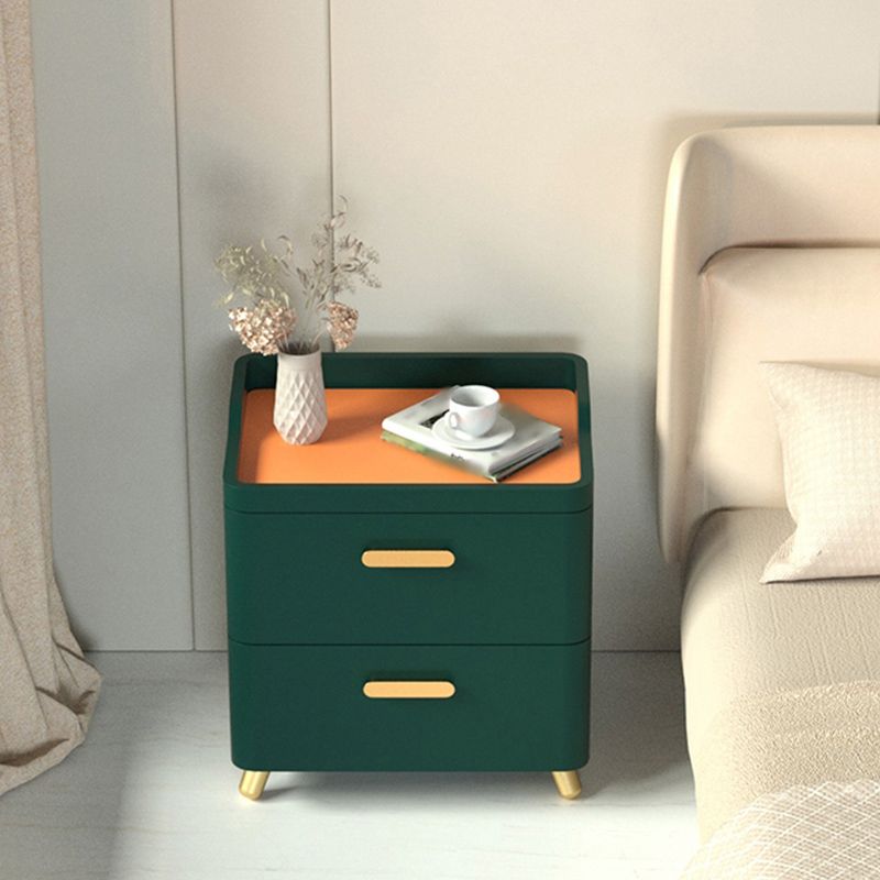 Glam Imitation Wood Night Table Tiron de rangement Jois de rangement comprenant la table de chevet de lit