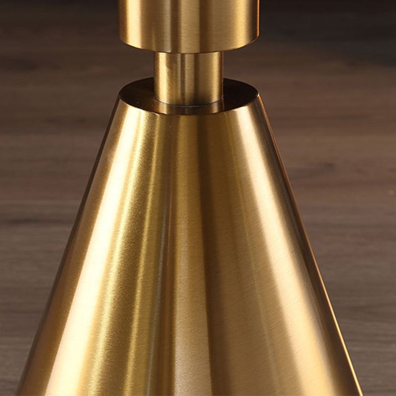 21.5" Tall Modern Round Side End Table with Metal Pedestal Base