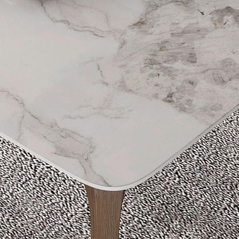 Pièces modernes 1/4/5/6/7 Pièces Ensemble de restauration Table à manger en pierre Rectangle pour cuisine