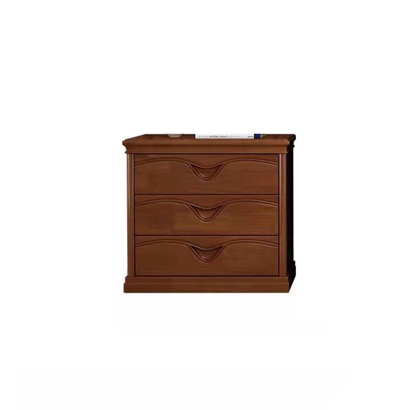 Brun 16.14 "Large Accent moderne coffre en bois avec des tiroirs
