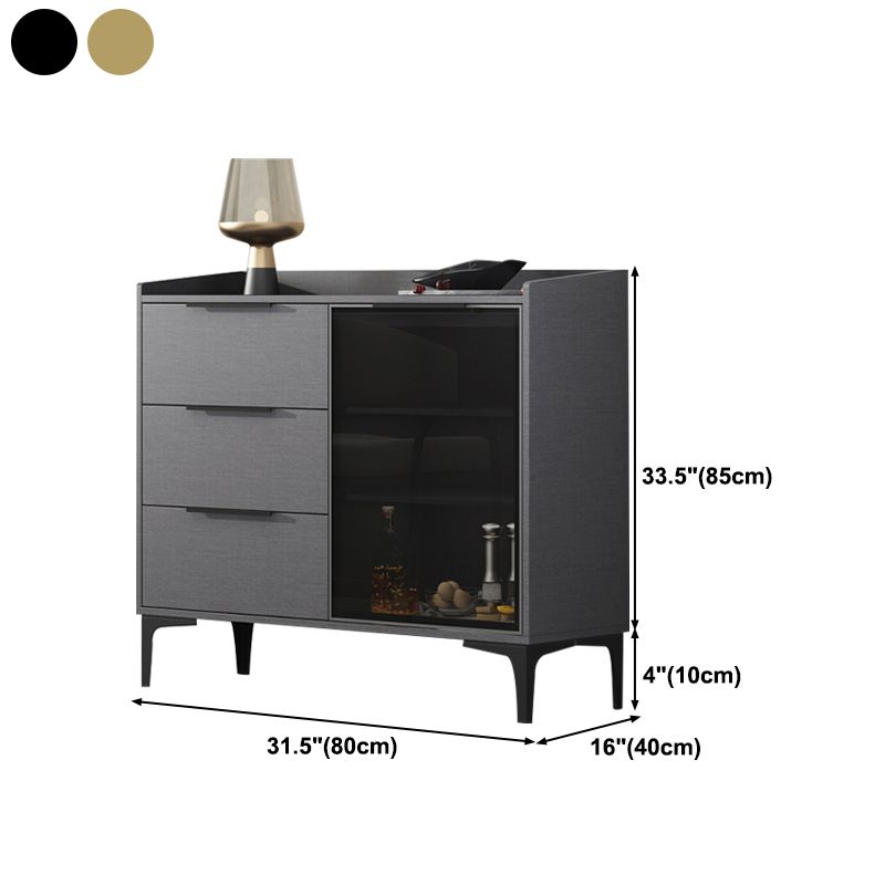 Siete sideboard di pietra sinterizzata in stile moderno con cassetti per soggiorno
