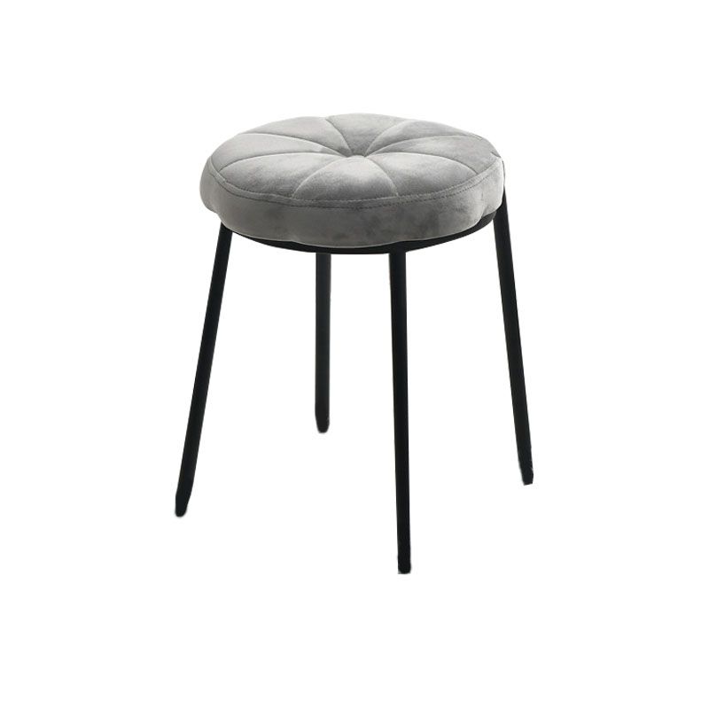 Velvet Upholstered Ottoman Velvet Colored Flower Shape Metal Frame Ottoman Clearhalo 'furn' 'furn_ottomans_poufs' 'Furniture' 'Living Room Furniture' 'Ottomans & Poufs' 'ottomans_poufs' 1200x1200_e4492fa9-b519-46a9-8b77-dbe3cb418498