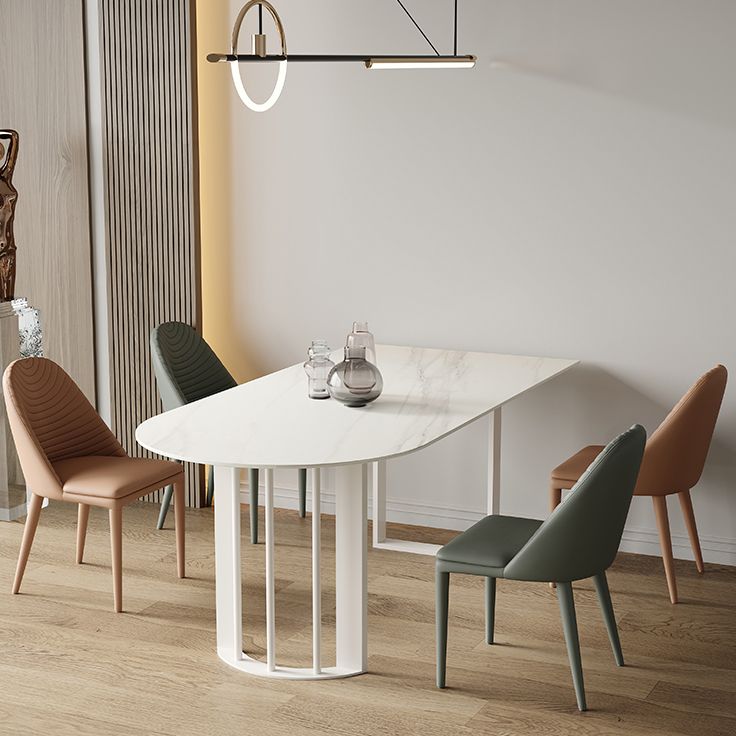 Sintered Stone Top Modern Table for Restaurant Dining Table with Double Pedestal Base Clearhalo ' dining_table' 'Dining Tables & Seating' 'Dining Tables' 'furn' 'furn_dining_table' 'Furniture' 'furniture_dining_table' 'Kitchen & Dining Furniture' 'kitchen&dining_furn' 'kitchen' 'kitchen_dining_table' 1200x1200_e4494987-a91d-440e-b2f5-a78a6a3bafd6