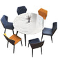 Modern Round Dining Table Sintered Stone Dining Table with 4 Black Legs,53.1"L x 31.5"W x 30"H Clearhalo ' dining_table' 'Dining Tables & Seating' 'Dining Tables' 'furn' 'furn_dining_table' 'Furniture' 'furniture_dining_table' 'Kitchen & Dining Furniture' 'kitchen&dining_furn' 'kitchen' 'kitchen_dining_table' 1200x1200_e44c0481-3b01-473d-ba67-e3604963e635