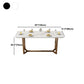 Sintered Stone Table for Restaurant Luxury Dining Table with Trestle Base Clearhalo 'Dining Tables & Seating' 'Dining Tables' 'dining_table' 'furn' 'furn_dining_table' 'Furniture' 'furniture_dining_table' 'Kitchen & Dining Furniture' 'kitchen' 'kitchen_dining_table' 1200x1200_e44cb711-00ad-46e4-a026-2d42f0172730