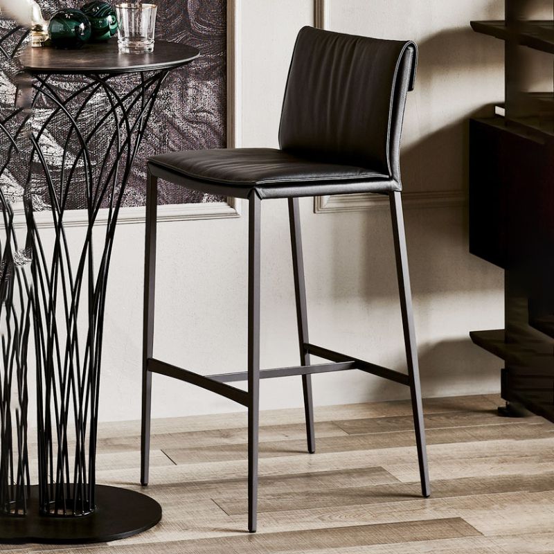 Modern Style Metal Bar Stool Footrest Counter Stool for Restaurant