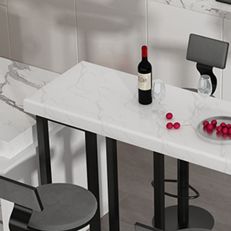 Marble Stone Indoor White Bistro Bar Table Storage Fixed Table Modern Counter Wine Table Clearhalo 'Bar Furniture' 'Bar Tables' 'bar_tables' 'Furniture' 'furniture_bar_tables' 'Kitchen & Dining Furniture' 'kitchen&dining_furn' 'kitchen' 1200x1200_e44ef20b-0722-4ad7-9880-e6f489a840c3