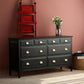 Contemporary Accent Chest with Drawers and Straight Legs in Oak