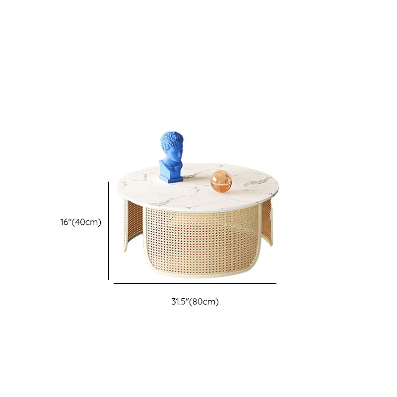 Contemporary Round Cocktail Table Single Slate Coffee Cocktail Table Clearhalo 'Coffee & Accent Tables' 'Coffee Tables' 'coffee_tables' 'furn' 'furn_coffee_tables' 'Furniture' 'Living Room Furniture' 1200x1200_e44fbf49-56b2-4e33-85ab-b25c276a345d
