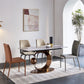 Glam Style Rectangle Dining Table Sintered Stone Table with Metal Leg for Home Clearhalo 'Dining Tables & Seating' 'Dining Tables' 'dining_table' 'furn' 'furn_dining_table' 'Furniture' 'Kitchen & Dining Furniture' 1200x1200_e45066cd-b1a3-4643-801e-d4953d089152