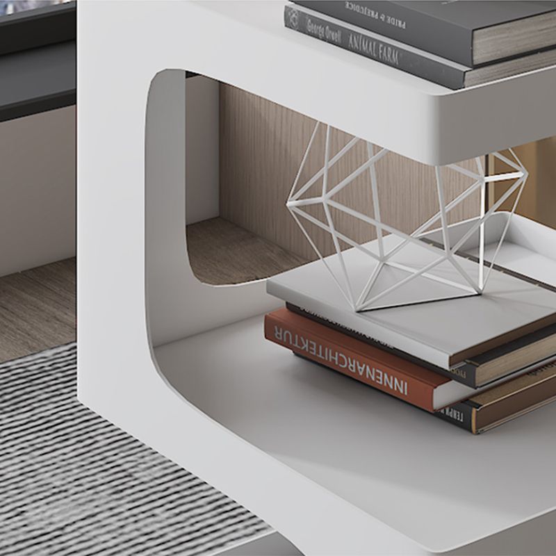 Contemporary Sofa Side Accent Table Metal Square with Storage Block Living Room Clearhalo 'Coffee & Accent Tables' 'End & Side Tables' 'end_side_tables' 'furn' 'furn_end_side_tables' 'Furniture' 'Living Room Furniture' 1200x1200_e45148e1-03e1-4f17-83c0-2bdc54044332