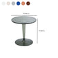 Contemporary Round Side End Table Plastic Pedestal Sofa Side Table Clearhalo 'Coffee & Accent Tables' 'End & Side Tables' 'end_side_tables' 'furn' 'furn_end_side_tables' 'Furniture' 'Living Room Furniture' 1200x1200_e45202fa-5be4-4f3b-ae0e-ead5bf6c2038
