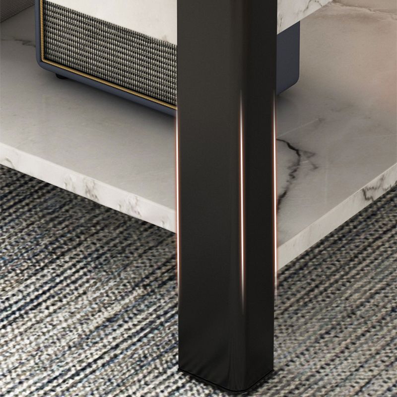 Modern Metal 4 Legs Cocktail Table Marble Rectangle Coffee Table Clearhalo 'Coffee & Accent Tables' 'Coffee Tables' 'coffee_tables' 'furn' 'furn_coffee_tables' 'Furniture' 'furniture_coffee_tables' 'Living Room Furniture' 1200x1200_e45332be-a239-4b87-bffa-a10ef286ea16