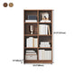Brown Modern Style Bookshelf Closed Back Wood Bookcase for Home
