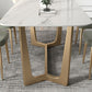 Rectangle Dining Set 1/5/7 Pcs Sintered Stone Top Table with Upholstered Chairs