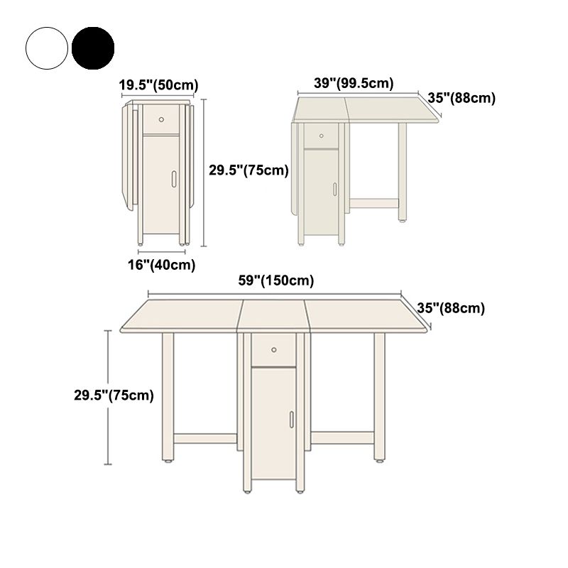 Table à manger de base à la base de rectangle de style contemporain (seule table)