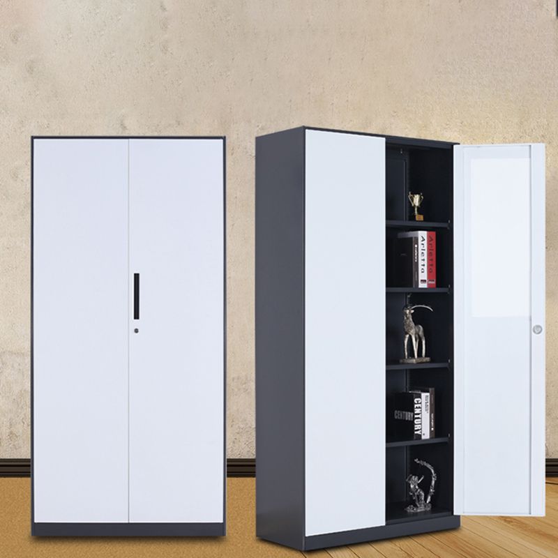 Modern Stainless Steel Bookcase Standard With Doors Shelf for Home Office Clearhalo 'Bookcases' 'furn' 'furn_bookcases' 'Furniture' 'Office Furniture' 1200x1200_e4577dd5-238d-4358-8cc6-81c9f4dfb048