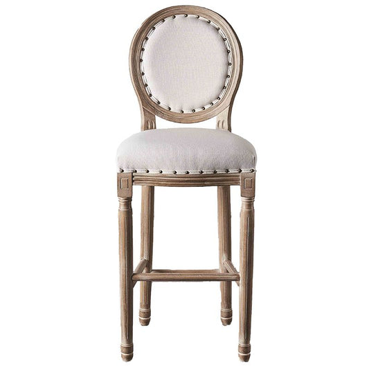 Sgabello da bar senza braccio senza schiena piena con base in legno massiccio