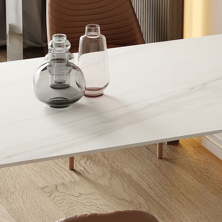 Simplicity Free Form Table Sintered Stone Top Iron Base Dining Table Clearhalo 'Dining Tables & Seating' 'Dining Tables' 'dining_table' 'furn' 'furn_dining_table' 'Furniture' 'Kitchen & Dining Furniture' 1200x1200_e459b89f-4153-4d0d-97f0-efb5d867ad20