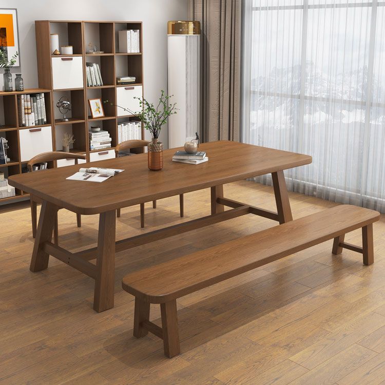 Solid Wood Rectangle Writing Desk Modern H-Base 29.53" Tall Office Desk Clearhalo 'furn' 'furn_office_desk' 'Furniture' 'Office Desks' 'Office Furniture' 'office_desk' 1200x1200_e45b1bb5-e268-41b8-b5bc-9b18d1d4127e